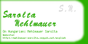 sarolta mehlmauer business card